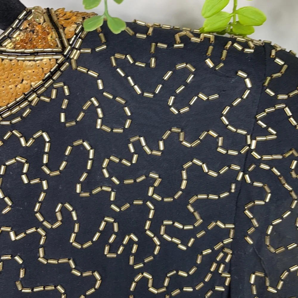 Saks Fifth Ave vintage beaded dress - 8 - Picture 11 of 14